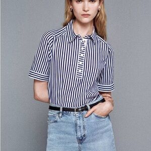 FRAME THE SNAP POLO NWT